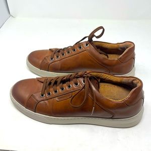 Kenneth Cole Laron Sneaker Faux Leather Lace Up Color Brown Size 10